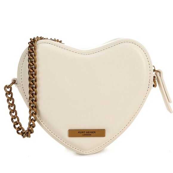 Kurt Geiger London Kensington Floral Applique Studded Heart Crossbody Bag NWT - Picture 2 of 4